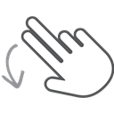 interactive, Down, scroll, Finger, Hand, swipe, Gesture Black icon