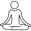 Gymnastics, people, meditation, sitting, Posture, Yoga Black icon