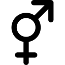symbol, Masculine, people, male, Female, Bisexual, Feminine Black icon