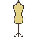 Dressmaker, Seamstress, Modiste, mannequin, Handcraft, Sewing, button Black icon