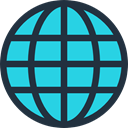 World Grid, Earth Globe, Maps And Location, Geography, worldwide, Earth Grid, Maps And Flags, international, Planet Earth DarkSlateGray icon