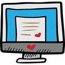 Valentines Day, Computer, technology, responsive, monitor, screen Gainsboro icon