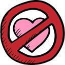 romantic, forbidden, Valentines Day, Heart, love Firebrick icon