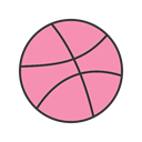 Dribble, Screenshot, Social, designers, images, graphic HotPink icon