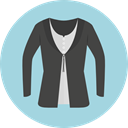 Garment, Cardigan, Clothes, fashion, Femenine LightBlue icon
