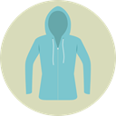 Clothes, clothing, sweatshirt, style, fashion, hoodie LightGray icon