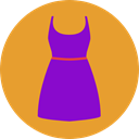 Clothes, clothing, dress, fashion, Elegant, Femenine, Garment Goldenrod icon