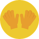 safety, Protection, gloves, glove, fashion Goldenrod icon