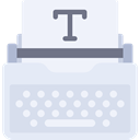 Copy, typewriter, writing, sheet, Tools And Utensils, Seo And Web AliceBlue icon