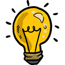 electricity, illumination, technology, electronics, invention, Light bulb, Idea Black icon