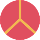love, hippie, Peace, loving, Pacifism, Shapes And Symbols IndianRed icon