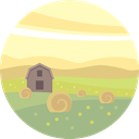 field, nature, landscape, Farm, scenery LemonChiffon icon