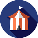 Entertaining, Circus, Tent, entertainment, leisure DarkSlateBlue icon