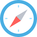 compass, Orientation, location, Direction, Tools And Utensils, Cardinal Points, Maps And Location CornflowerBlue icon
