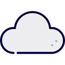 Cloud, weather, Cloudy, ui, sky, Cloud computing WhiteSmoke icon