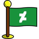Social, Art, networking, deviarart, media, flag ForestGreen icon