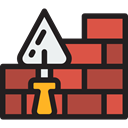 Brick, Bricks, wall, Home Repair, Improvement, Construction And Tools, Construction, buildings, brick wall, Tools And Utensils Black icon