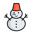 Snow, christmas, snowman, Holidays, Holiday, xmas, decoration Black icon