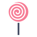 Candy, sugar, lollypop, sweet, Lollipop, treat, confectionery Black icon
