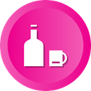 wine, cup, Alcohol, drink, water, Bottle, Juice DeepPink icon