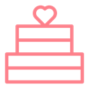cake, dating, wedding, valentine, Heart, love Black icon