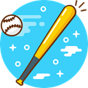 Game, play, Ball, sport, bat, baseball Turquoise icon