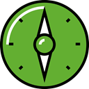 compass, navigation, Gps, north, south OliveDrab icon