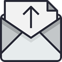 Email, envelope, mail, Letter, Business, Address, Communication, Mailbox WhiteSmoke icon