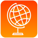 earth, globe, world, scientific DarkOrange icon