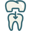 dental, Dentistry, dental treatment, dental crown, Dentist, Teeth, tooth Linen icon