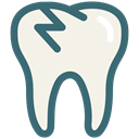 Dentist, Broken, tooth, dental, Dentistry, Broken Tooth, dental treatment Linen icon