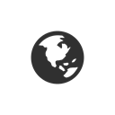 earth, globe, notification, Facebook Black icon