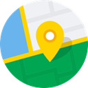 Map, navigate, Maps, Directions, direct SeaGreen icon
