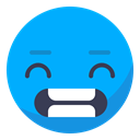 Irritated, Neuter, smile, disappointed, Teeth, Face, smiley DeepSkyBlue icon