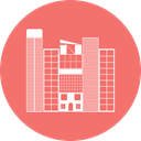 office, Building, city, hotel Salmon icon