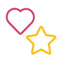 Heart, Favourite, special, rate, rating, star, bookmark Black icon