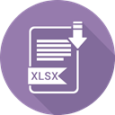 xlsx, document, paper, Extension, Folder LightSlateGray icon