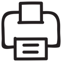 document, Print, printer, Computer, office, outline, networkprinter Black icon