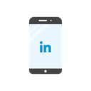 website, linkedin logo, Mobile, Linkedin Black icon