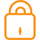 Key, locked, Lock, Close, security, safety, Protection DarkOrange icon