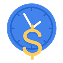 time, Business, work, rate, pay, hour, part time RoyalBlue icon