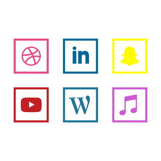 Social Media | Square Line icon packages