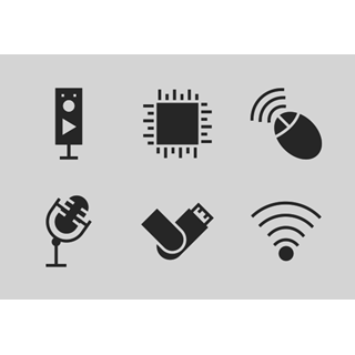 Computer Hardware Glyphs vol 2 icon packages