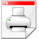 printer, File, Postscript WhiteSmoke icon