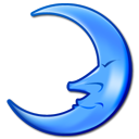 Moon, night Black icon