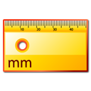 measure, ruler Gold icon