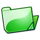 Folder, open, green LimeGreen icon