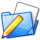 Folder, Pen, write Black icon
