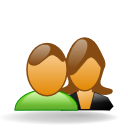 Female, Users, forum, male SaddleBrown icon