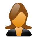 Female, user, woman SaddleBrown icon